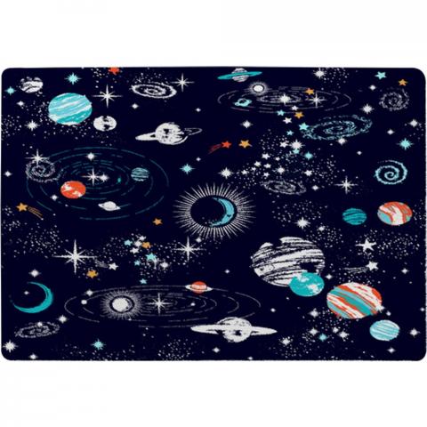 Space Galaxy Constellation Designer Rug - Blue / 150cm