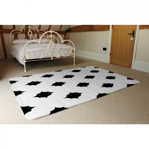 Star Ornament Designer Rug - White / 230cm