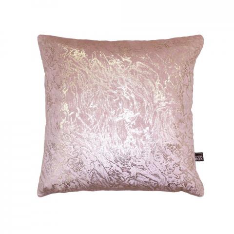 Stardust Metallic Cushion in Blush Pink