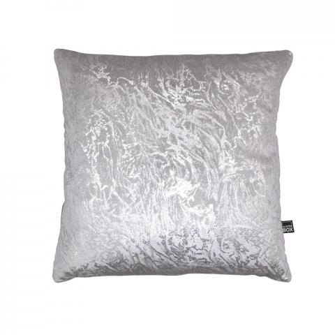 Stardust Metallic Cushion in Silver Grey