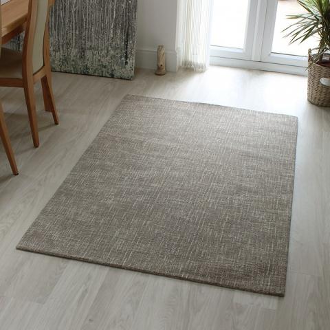 Stone Colour Tweed Rugs 