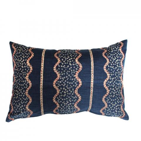 Strachen Cushion by William Yeoward in Indigo