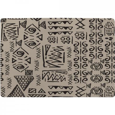 Striped Egyptian Theme With Ethnic And Tribal Motifs Designer Rug - Brown / 200cm