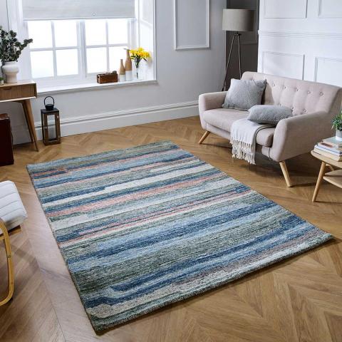 Striped Rug Vista Multi Colour 