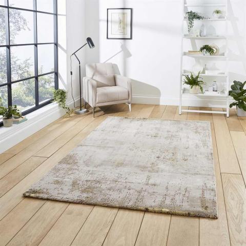 Stylish Rug Beige Gold Florence 50034 