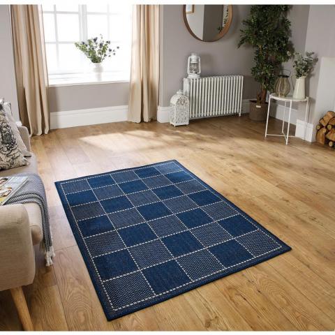 Super Sisalo Anti Slip Kitchen Rugs in Blue