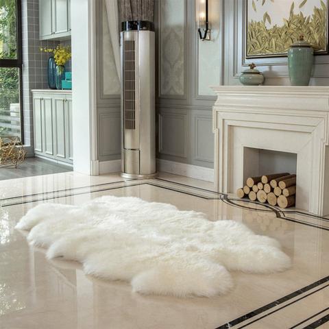 Super Soft Cloud Shape Shaggy Room Carpet Decor Rug - White