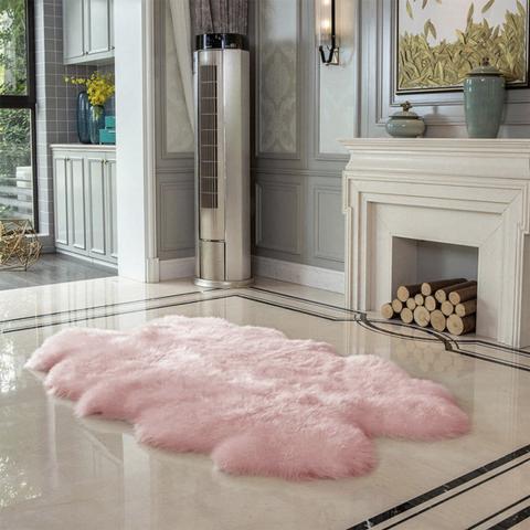 Super Soft Cloud Shape Shaggy Room Carpet Decor Rug - Pink