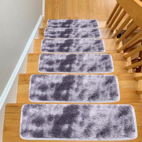 Super Soft Fluffy Stair Carpet(Set of 13) - Grey