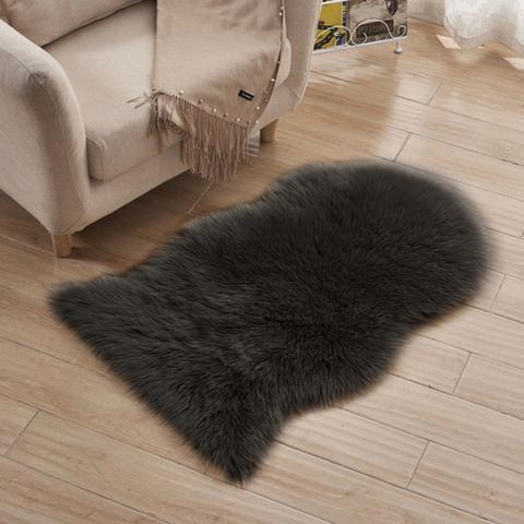 Super Soft Irregular Shape Shaggy Decor Rug - Dark Grey