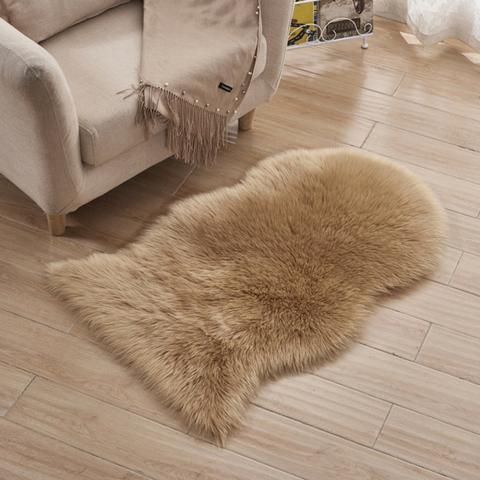 Super Soft Irregular Shape Shaggy Decor Rug - Khaki