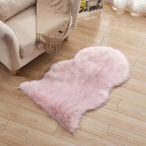 Super Soft Irregular Shape Shaggy Decor Rug - Pink