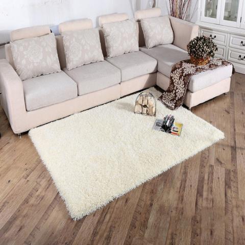 Super Soft Shaggy Carpet - Beige / 110cm