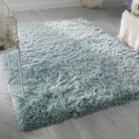 Super Soft Shaggy Rug - Cyan / 230cm