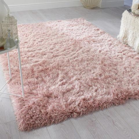 Super Soft Shaggy Rug - Pink / 170cm