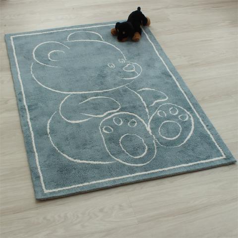 Teddy Bear Rug Blue 