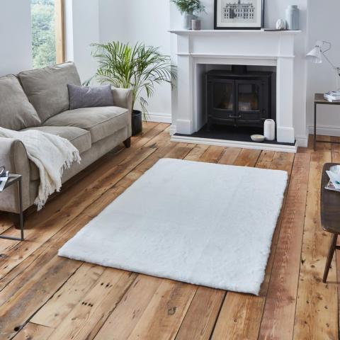 Teddy Shaggy Rugs in Ivory