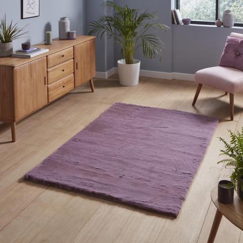 Teddy Shaggy Rugs in Lavender