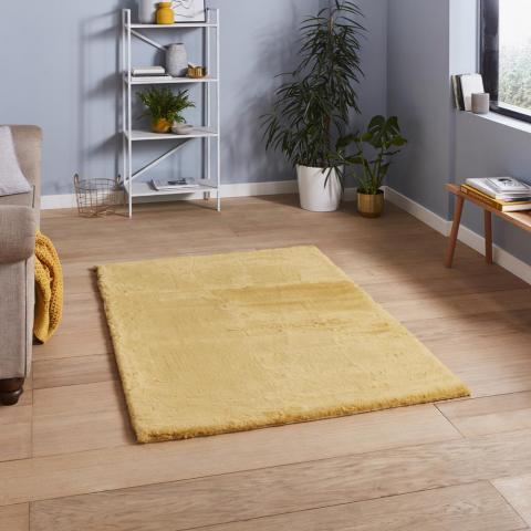 Teddy Shaggy Rugs in Yellow