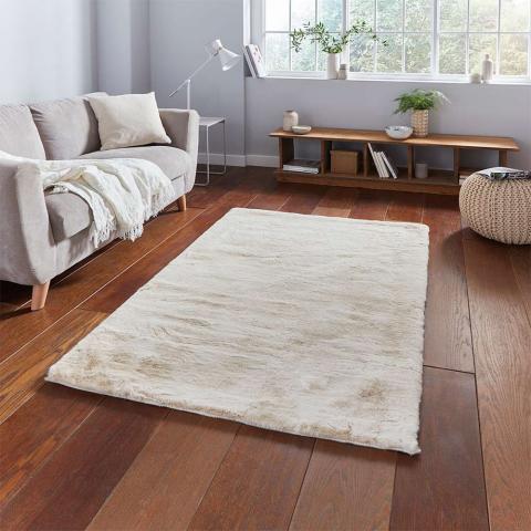 Teddy Soft Shaggy Beige Rug C