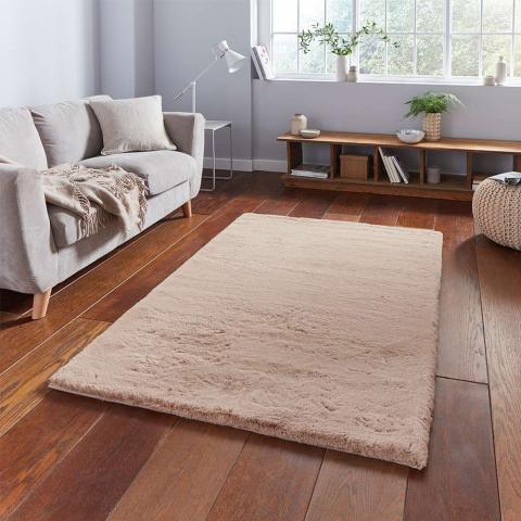 Teddy Soft Shaggy Mink Rug 