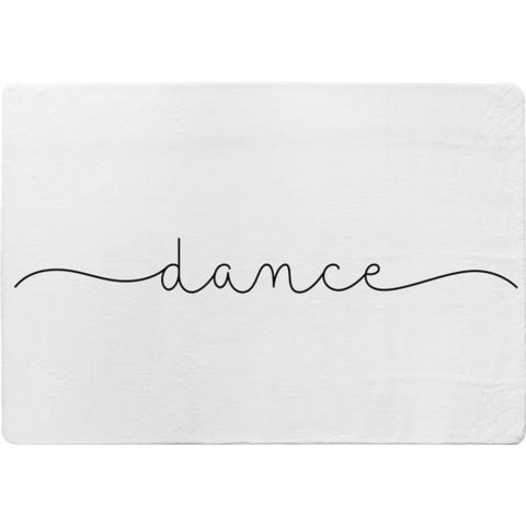 Text Dance Designer Rug - White / 150cm