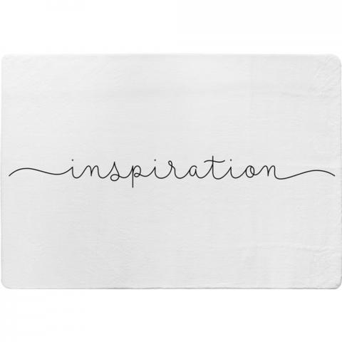 Text Inspiration Designer Rug - White / 150cm