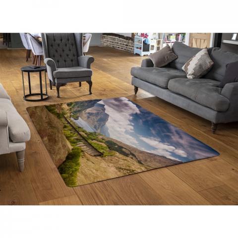 The Glenfinnan Viaduct Designer Rug - Green / 110cm