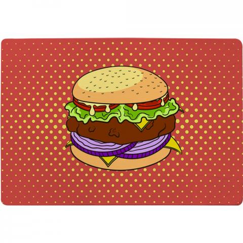 The Pop Art Illustration Of Burger Designer Rug - Orange / 150cm