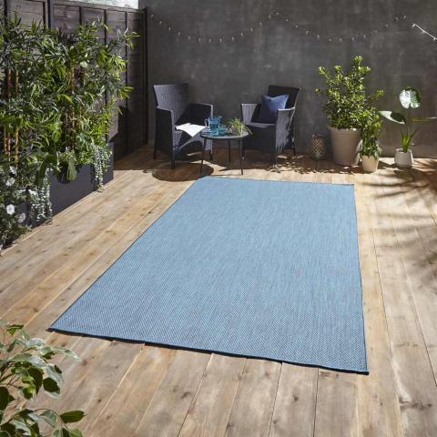 Thin Outdoor Rug Pop Blue 