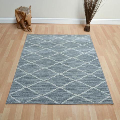 Tibet Diamond Rugs in Silver