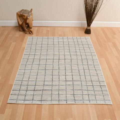 Tibet Grid Rugs in Beige