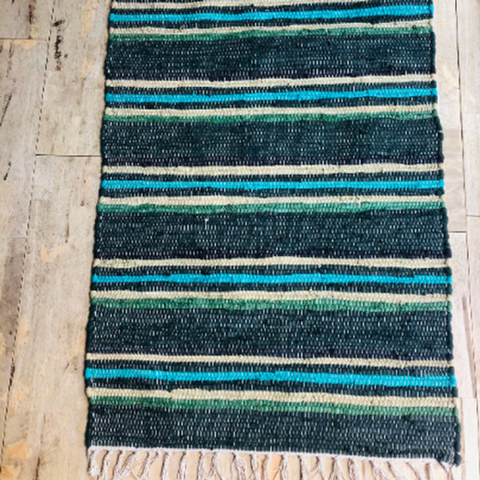 Traditional Rag Rug - Green