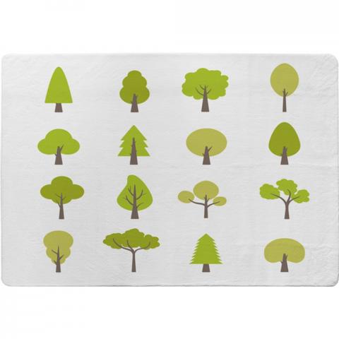 Tree Illustrations Designer Rug - Green / 150cm