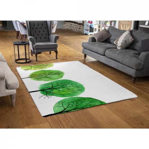 Trees Designer Rug - Green / 110cm