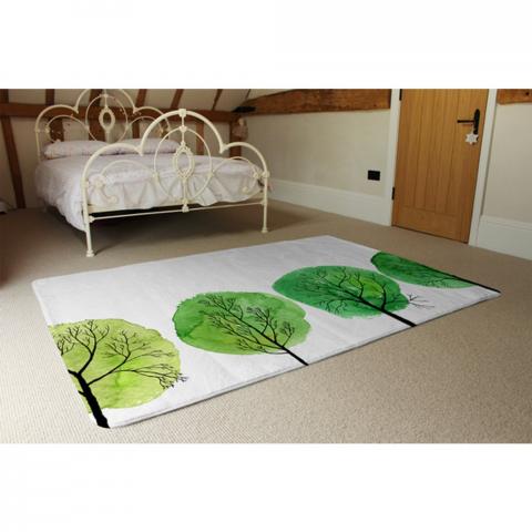 Trees Designer Rug - Green / 230cm