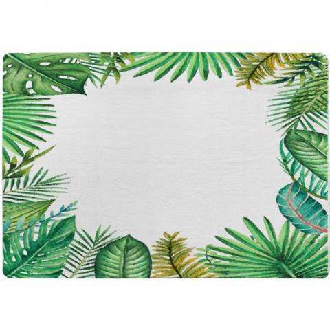 Tropical Leaves Designer Rug - Green / 150cm