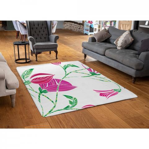 Tulips Designer Rug - Pink / 110cm