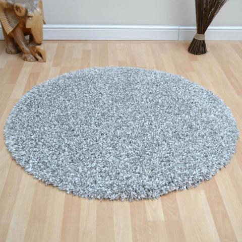 Twilight Circular Rugs 39001 6699 in Silver and White