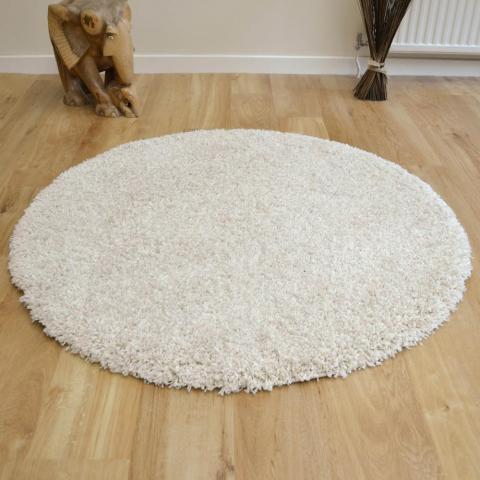 Twilight Circular Rugs 39001 6926 Chalk Shaggy