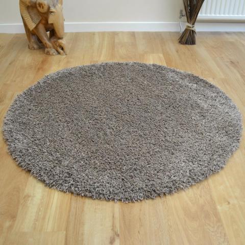 Twilight Circular Rugs 39001 7676 Mink Shaggy