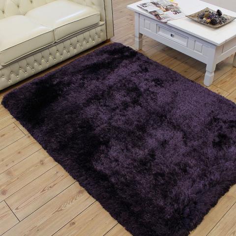 Ultra Thick Plush Shaggy Rugs Purple 