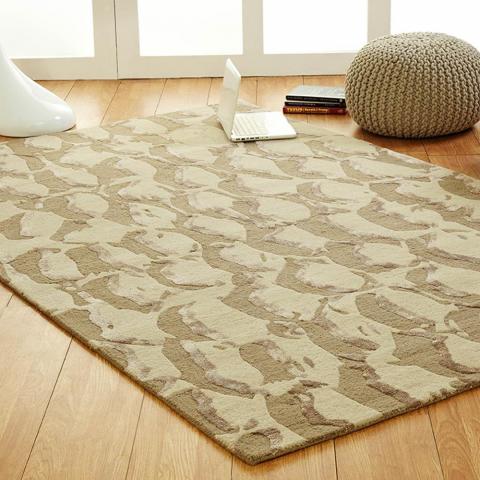 Unique Estuary Rugs in Beige