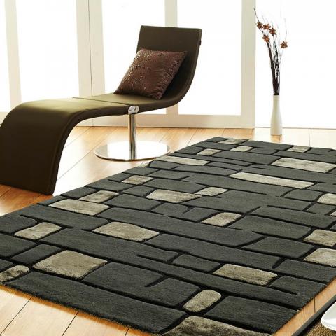 Unique Fortress Rugs in Dark Grey