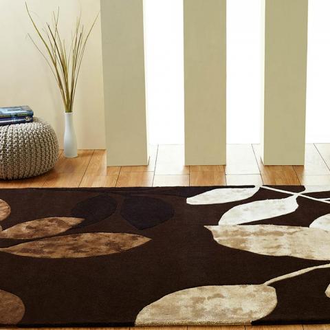 Unique Orient rugs in Chocolate