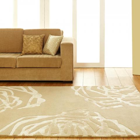 Unique Oscar Rugs in Beige