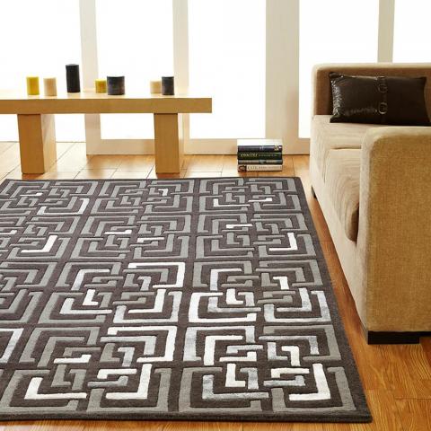 Unique Temple rugs in Charcoal