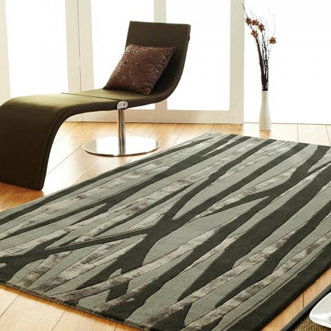 Unique Vine Rugs in Grey