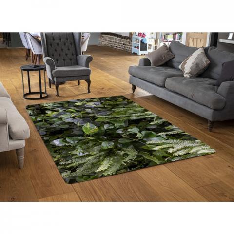 Urban Jungle, Modern Interior Decoration Designer Rug - Green / 110cm