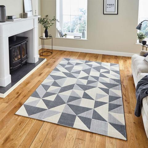 Vancouver 18214 Geometric Grey Rug 